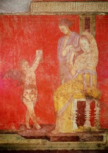 Dionysoksen kultin vihkimysriitit, fresko Villa Dei Mysteristä. tekijältä Roman