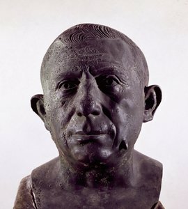 Lucius Caecilius Lucundus, pankkiiri Pompejista (pronssirintakuva, n. 20-62 jKr.) tekijältä Roman