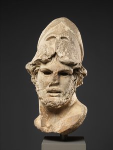 Kreikkalaisen kenraalin marmoripää, n. 100 jKr (marmori, penteli) tekijältä Roman