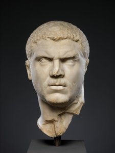 Marmorimuotokuva keisari Caracallasta, 212–217 jKr (marmori) tekijältä Roman