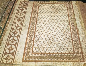 Mosaiikkilattia Messii-talosta (mosaiikki) tekijältä Roman