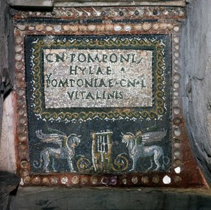 Mosaiikki Pomponio Hylaxin haudasta, Rooma. tekijältä Roman