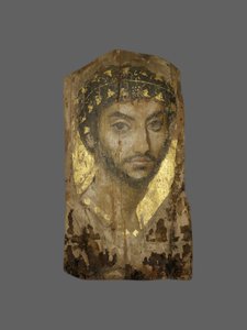Muumio miehen muotokuva, Egypti, Fayumin alue tekijältä Roman