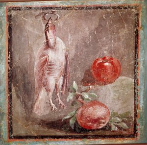 Pelto ja granaattiomena (fresco tekijältä Roman