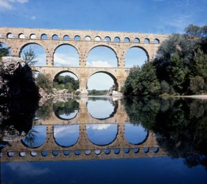 Pont du Gard. Roomalainen akvedukti 1. vuosisadan toiselta puoliskolta. tekijältä Roman