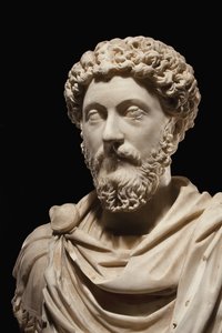 Keisari Marcus Aureliuksen muotokuva, n. 170-180 jKr tekijältä Roman