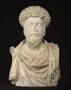 Keisari Marcus Aureliuksen muotokuva, 2. loppu (marmori) tekijältä Roman