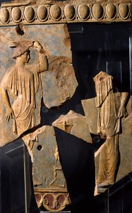 Reliefi Apollon temppelin alueelta, Palatine Hill, Rooma (terrakotta) tekijältä Roman