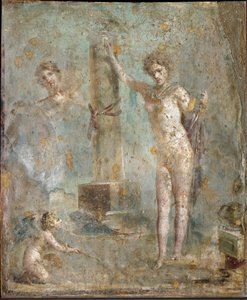 Roomalainen taide: "Narcissus" "Fresko Pompejista, Kansallinen arkeologinen museo, Napoli tekijältä Roman