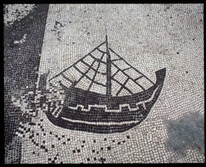 Roomalainen taide: Seafarers Corporationin laivamosaiikki, Place des Corporations tekijältä Roman