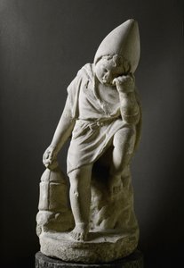 Roomalainen taide: "" Nukkuva orja"" Veistos. 1. vuosisadalla eaa. Rooma, Museo Nazionale Romano - roomalainen taide. Nuori nukkuva orja. Marmori tekijältä Roman
