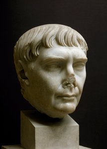 Roomalainen taide: "" keisari Trajanuksen (Marcus Ulpius Traianus) marmoripää (53-117 jKr.)"" Ostian museo, Italia - Keisari Trajanuksen (Marcus Ulpius Traianus) (53-117 jKr.) muotokuva - Roomalainen marmoriveistos, Keisarillinen aika, 2. vuosisata jKr - A tekijältä Roman