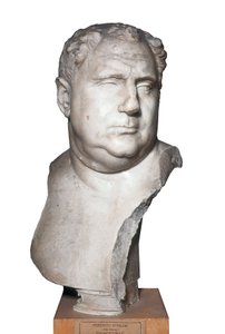 Roomalainen taide: ""Vitelliuksen (15-69) Rooman keisarin rintakuva" 2. vuosisadalla (marmori) tekijältä Roman