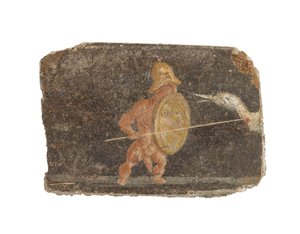 Roomalainen seinämaalauksen fragmentti, noin 1.-2. vuosisadat (fresko) tekijältä Roman