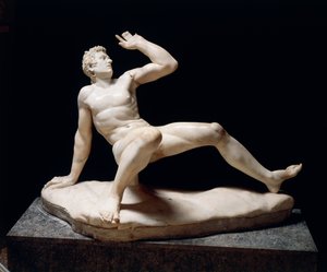 Patsas kaatuvasta Galliasta, kopio 3. vuosisadalla eKr. Pergamon koulun alkuperäisestä (marmori) tekijältä Roman
