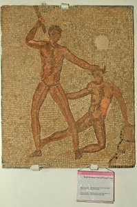 Theseus ja Minotauros, Jacob Magnuksen talosta (mosaiikki) tekijältä Roman