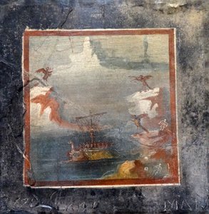 Ulysses vastustaa sireenien lauluja (fresko) tekijältä Roman
