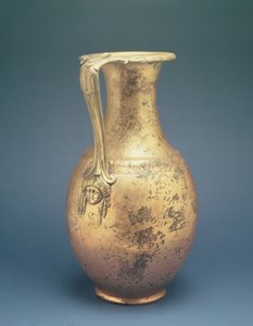 Viinikannu koristeellisella kahvalla, roomalaisesta paikasta Newsteadista, Melrosesta, 1. vuosisadan lopulla jKr. (pronssi) tekijältä Roman