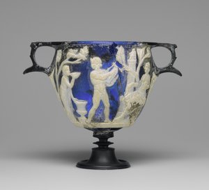 Cameo Glass Skyphos, c.1 AD (lasi)