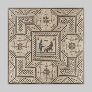 Mosaiikkipäällyste, jossa on egyptiläisyyttä, n. 130-150 jKr (kivi ja lasi) tekijältä Roman Imperial Period
