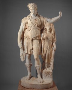 Naishahmoon nojaava Dionysoksen patsas ("Toivo Dionysos"), 27 eKr.–68 jKr (marmori)