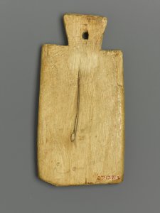 Muumiolappu kreikkalaisella kirjoituksella (puu ja pigmentti) tekijältä Roman Period Egyptian