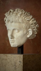 Art Rooma Keisari Augustuksen pää (63 eKr. - 14 jKr) marmoria tekijältä Roman Roman