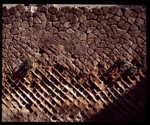 Yksityiskohta roomalaisista rakennuksista (sekatyö tai Opus vagecum ja Opus compositum) 5. vuosisadalla eKr. - 1. vuosisadalla jKr. tekijältä Roman Roman