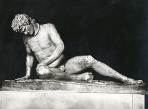 Kuoleva Gallia, kopio Epigonoksen kreikkalaisesta alkuperäiskappaleesta n. 230-220 eKr. (marmori) (m/v kuva) tekijältä Roman Roman