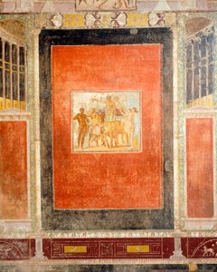 Tablino-salin freskokoriste, Marcus Lucretius Fronton talo, Pompeiji, Campania, roomalainen sivilisaatio tekijältä Roman Roman