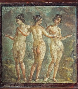Kolmea armoa kuvaava fresko Pompejista, Italiasta tekijältä Roman Roman
