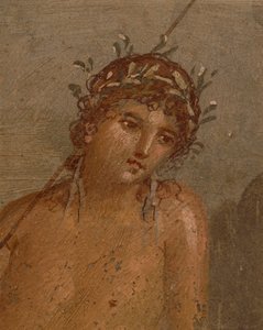 Italia, Campanian alue, Napolin maakunta, Pompeji, Marco Lucrezio Frontonen talo Fresko, joka kuvaa Narkissosta lammen rannalla tekijältä Roman Roman