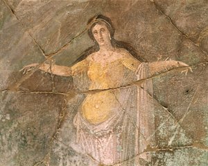 Italia, Campanian alue, Napolin maakunta, Pompei, Pappi Amanduksen talo, Andromedaa kuvaava fresko tekijältä Roman Roman