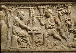 Kruunujen valmistajan edustus (relifio) tekijältä Roman Roman
