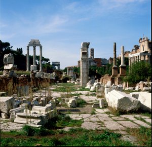 Roomalainen taide: näkymä Forumille (foro romano). Rooma tekijältä Roman Roman