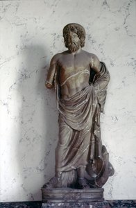 Asklepiuksen patsas, Rooman uskonnon lääketieteen jumala. Louvre-museo, Pariisi. tekijältä Roman Roman