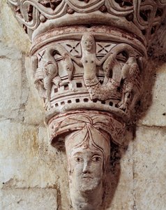 Merenneito, veistetty kansliapääkaupunki tekijältä Romanesque