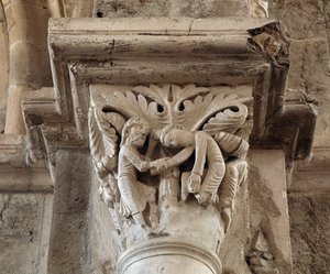 Kainin kuolema (veistetty pääkaupunki) tekijältä Romanesque