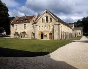 Näkymä vankilasta, scriptoriumista ja kapitulista tekijältä Romanesque
