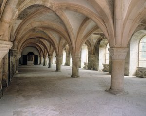 Näkymä scriptoriumista tekijältä Romanesque