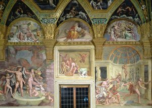 Psyyken huone. Venus ja Mars uiminen; Bacchus ja Ariadne; Mars yllätti Venuksen ja Adonisin