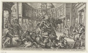 Allegoria Nassaun roolista tasavallan yhtenäisyydessä tekijältä Romeyn de Hooghe