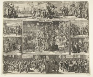 Westminsterin rauha, 1674 Rauhankauppa Englannin ja meidän välillä (otsikko esineessä) tekijältä Romeyn de Hooghe