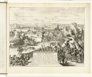 Parman herttua valtasi Maastrichtin vuonna 1579 Prize de Mastricht (nimi esineessä) Guerres de Flandres (sarjan nimi) tekijältä Romeyn de Hooghe