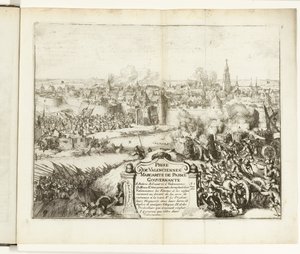 Inname van Valenciennes, 1567 Valenciennesin vangitseminen (otsikko esineessä) Flanderin sodat (sarjan nimi) tekijältä Romeyn de Hooghe