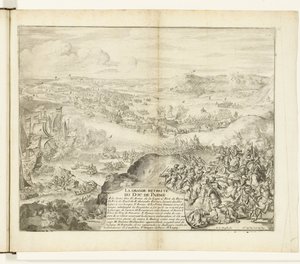 Parman herttuan armeijan vetäytyminen, 1592 La grande retreat du duc de Parme (otsikko esineessä) Guerres de Flandres (sarjan nimi) tekijältä Romeyn de Hooghe