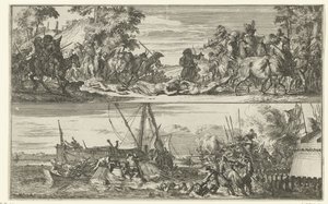 Kaksi kuvausta ranskalaisista julmuuksista, 1672 tekijältä Romeyn de Hooghe