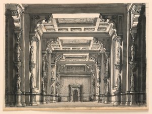 Lavastus, Gothic Hallin sisustus tekijältä Romolo Achille Liverani