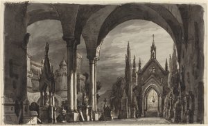 Ravenswoodsin hautausmaa, "Lucia di Lammermoor" tekijältä Romolo Liverani