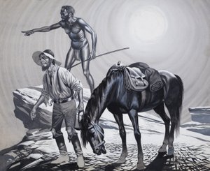 Edward Eyre (1815-1901) (guassi paperille) tekijältä Ron Embleton